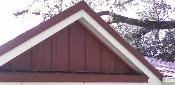 This panel was used as a vertical siding.  Special trim was designed to cover the cut edges.  This shoes the versatility of metal