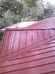 Click on this photo for a closer view.  This panel has striations which gives it its' architectural look and also adds strength because of the bends.